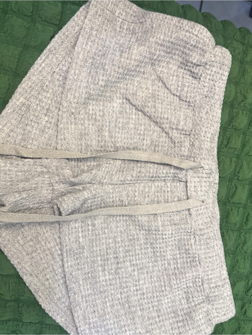 Edikted Light Gray Waffle short
